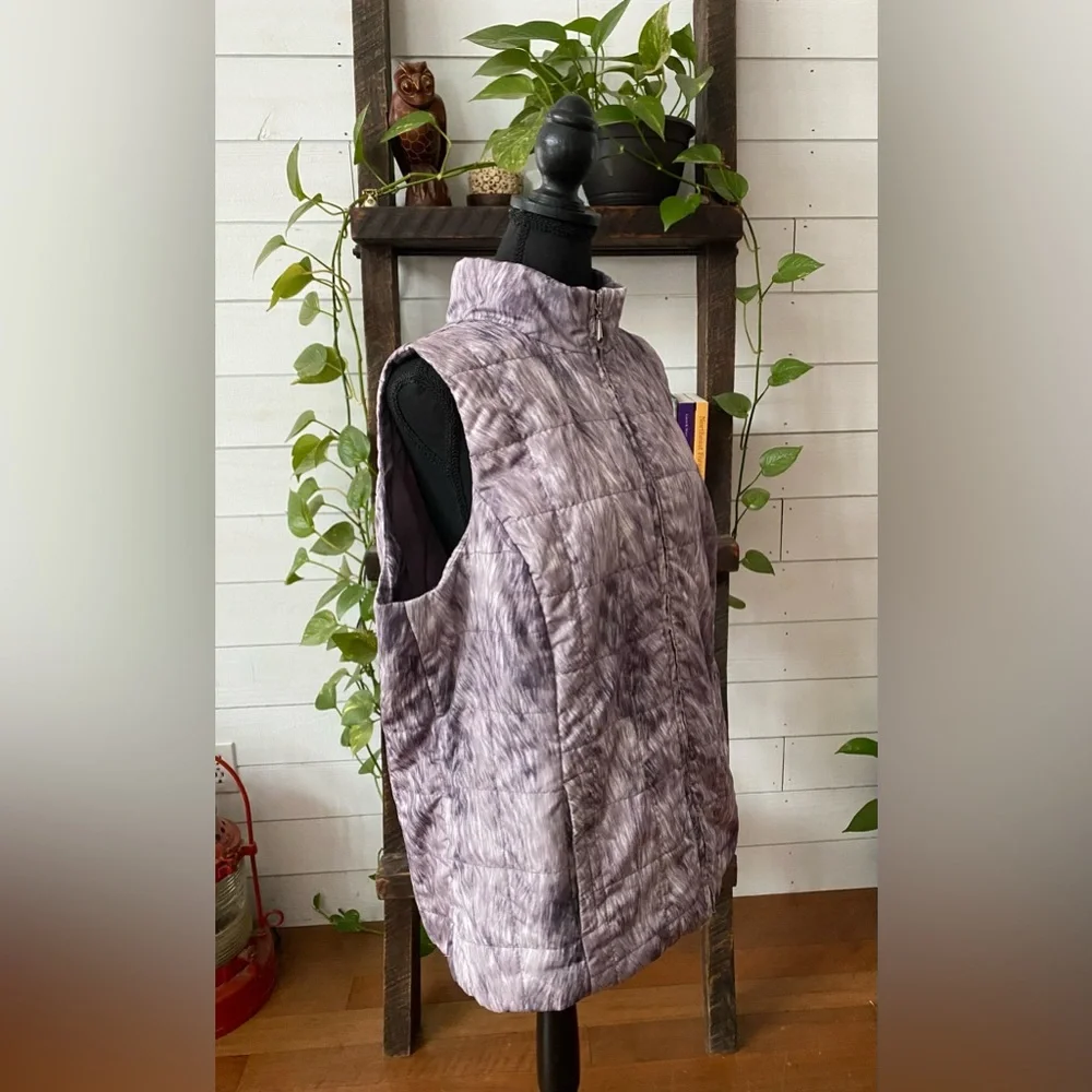 Mountain Lake: Purple, White and Gray Brushed Vest